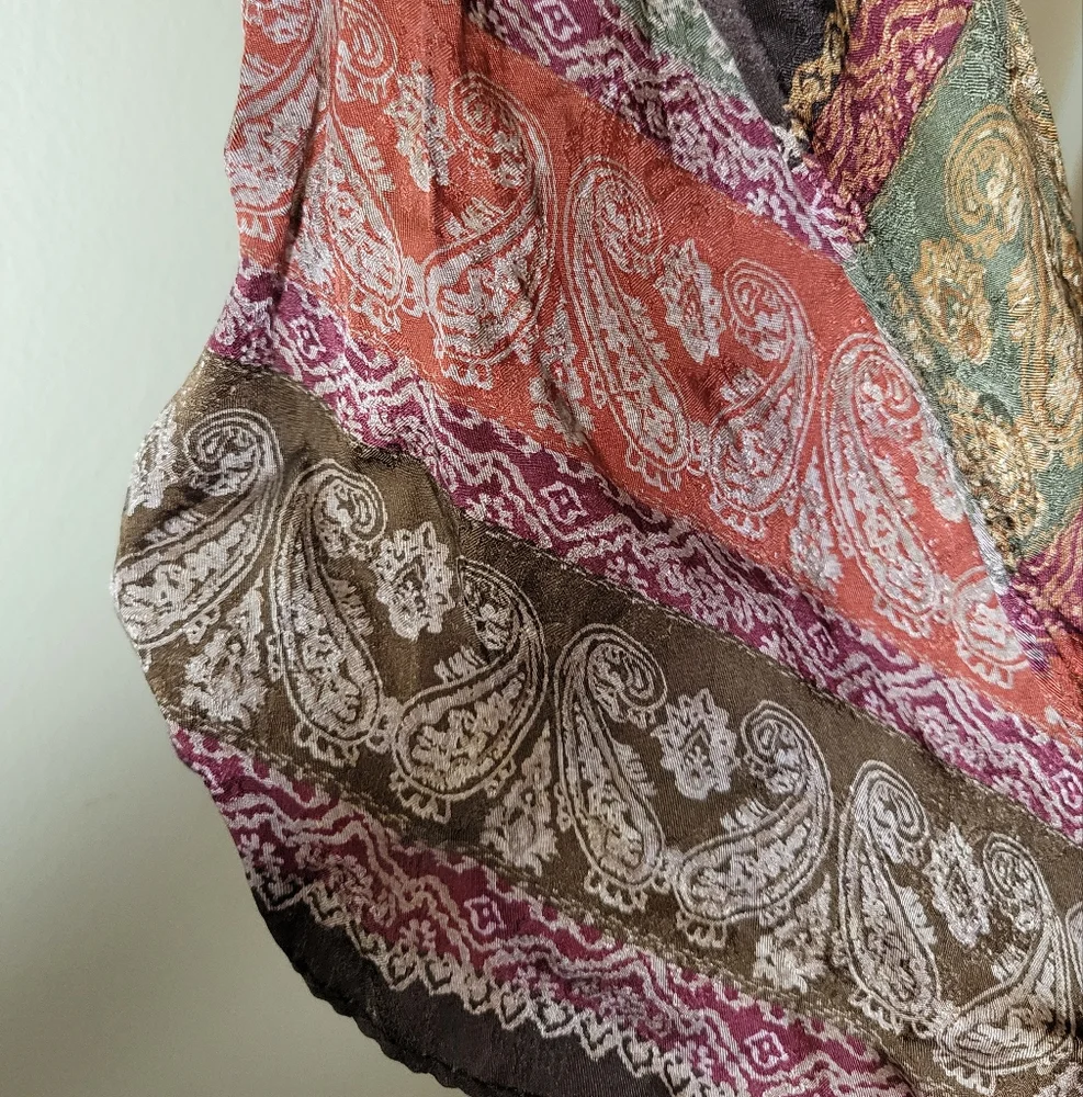 brown satin scarf